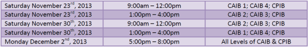 Session Schedule